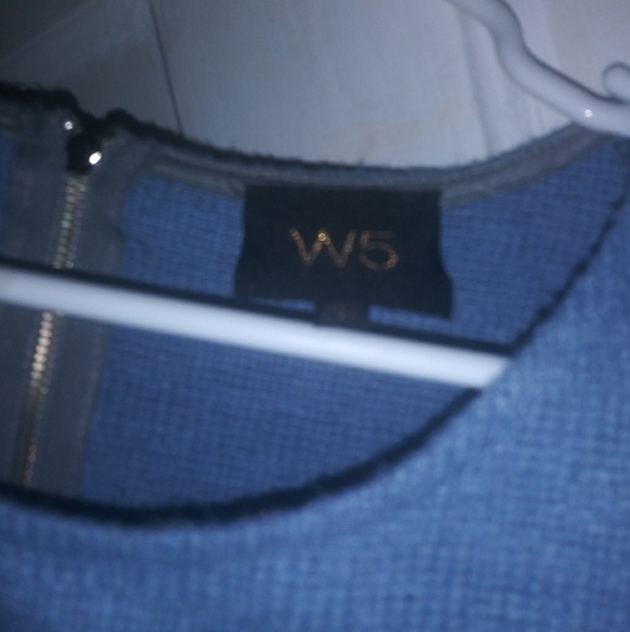 Blue Sweater with Quarter Length Zipper in Back - Picture 3 of 3